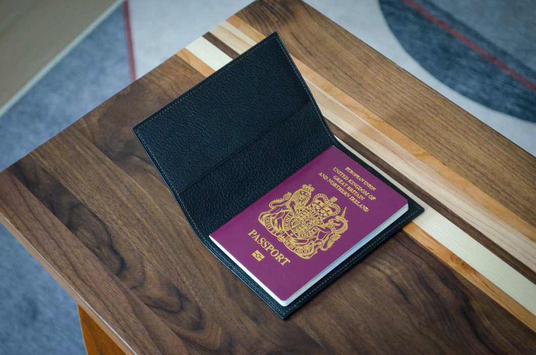 Museum calf passport case